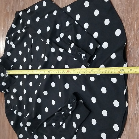 (8) J by Jess Polka Dot Print Blouse Business Casual Bold Academia Office Classy - Picture 6 of 10